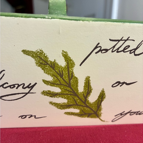 VTG Home Interiors Botanical Autumn Leaf Wooden Caddy Tray - EUC - Picture 4 of 10